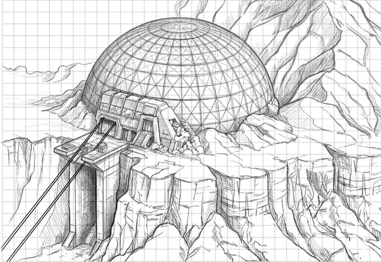 Futuristic Dome Structure free 3D printable STL