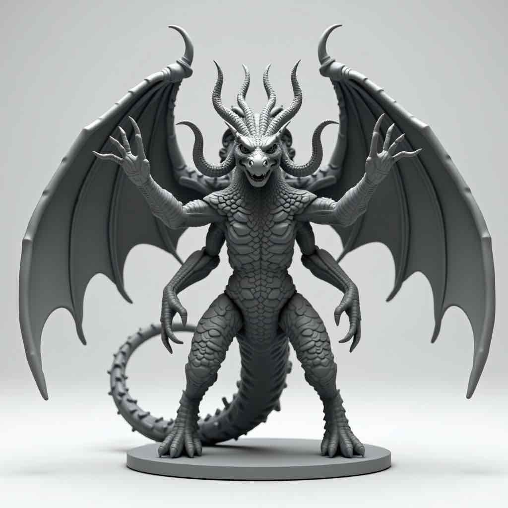 Dragon Creature Figure free 3D printable STL