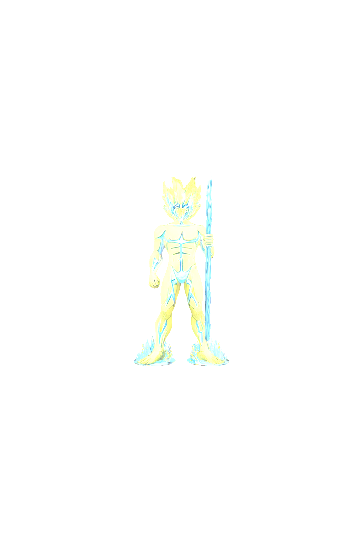 Lightning Elemental Character free 3D printable STL