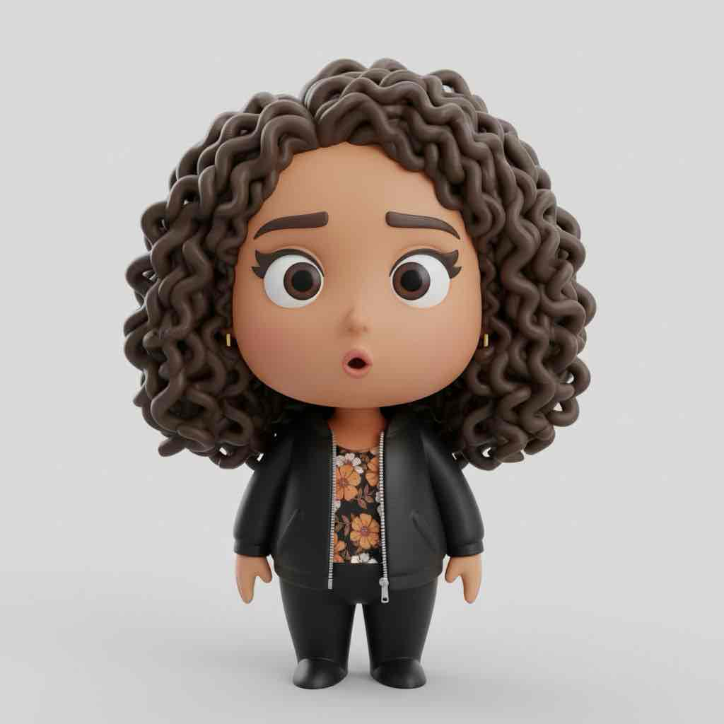Curly-Haired Female Figurine free 3D printable STL