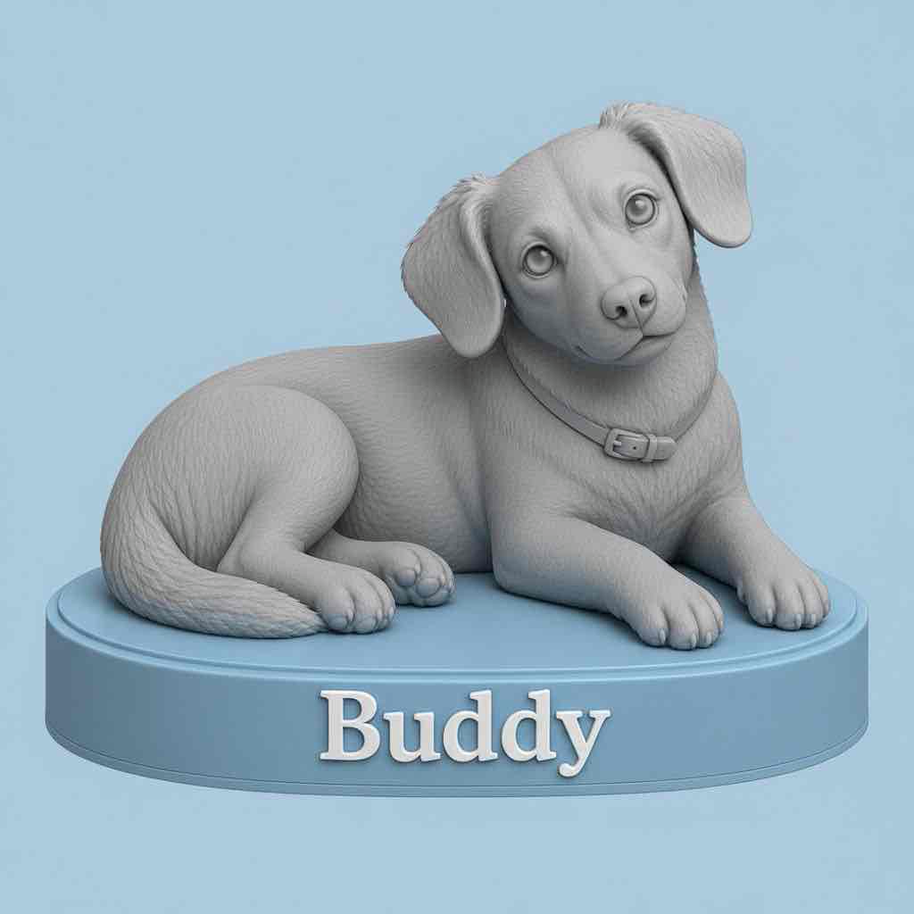 Buddy Dog Figure free 3D printable STL