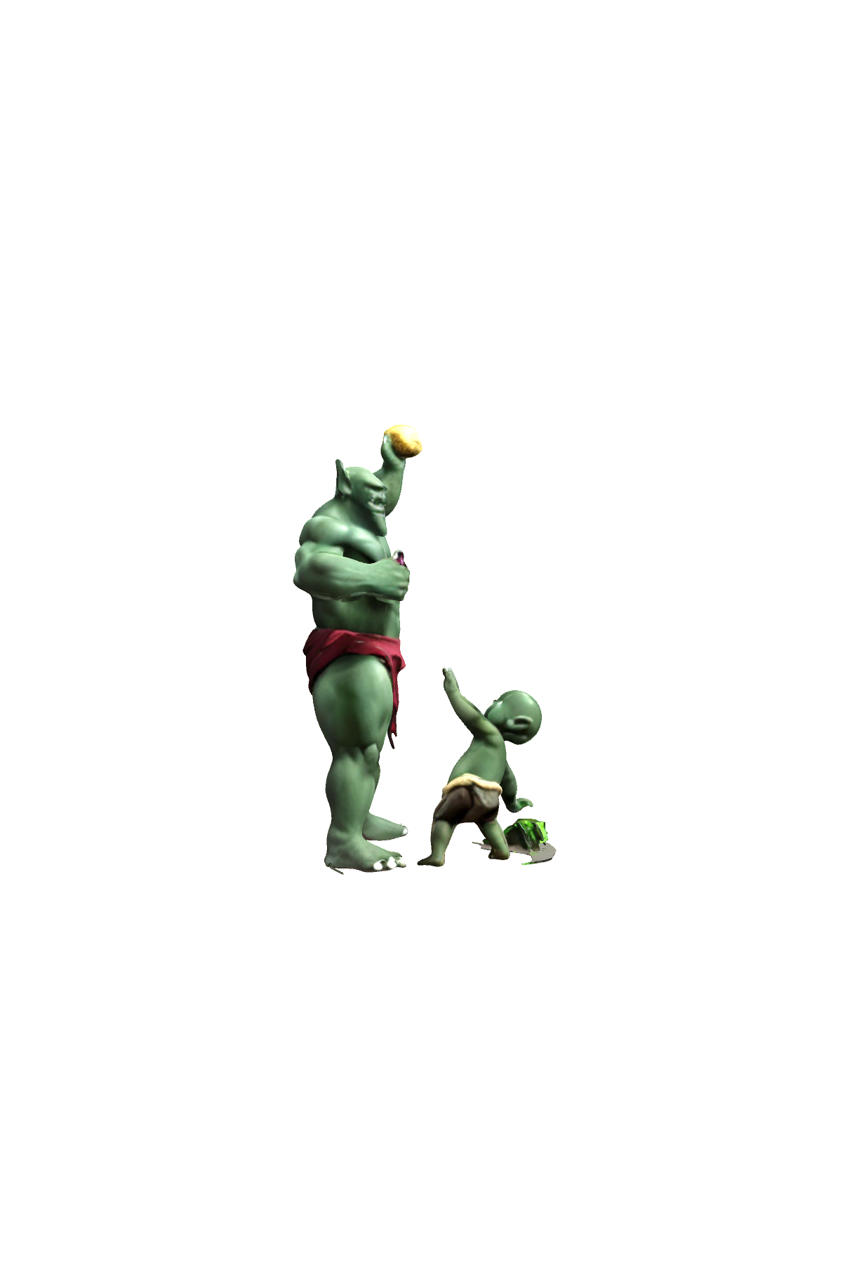 Orc Parent and Child free 3D printable STL