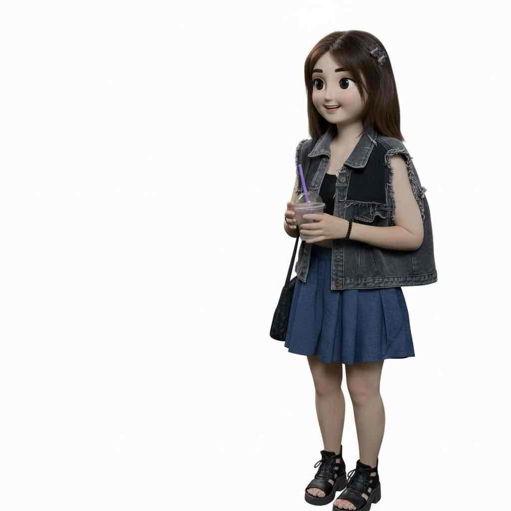 Stylish Young Girl Figure free 3D printable STL