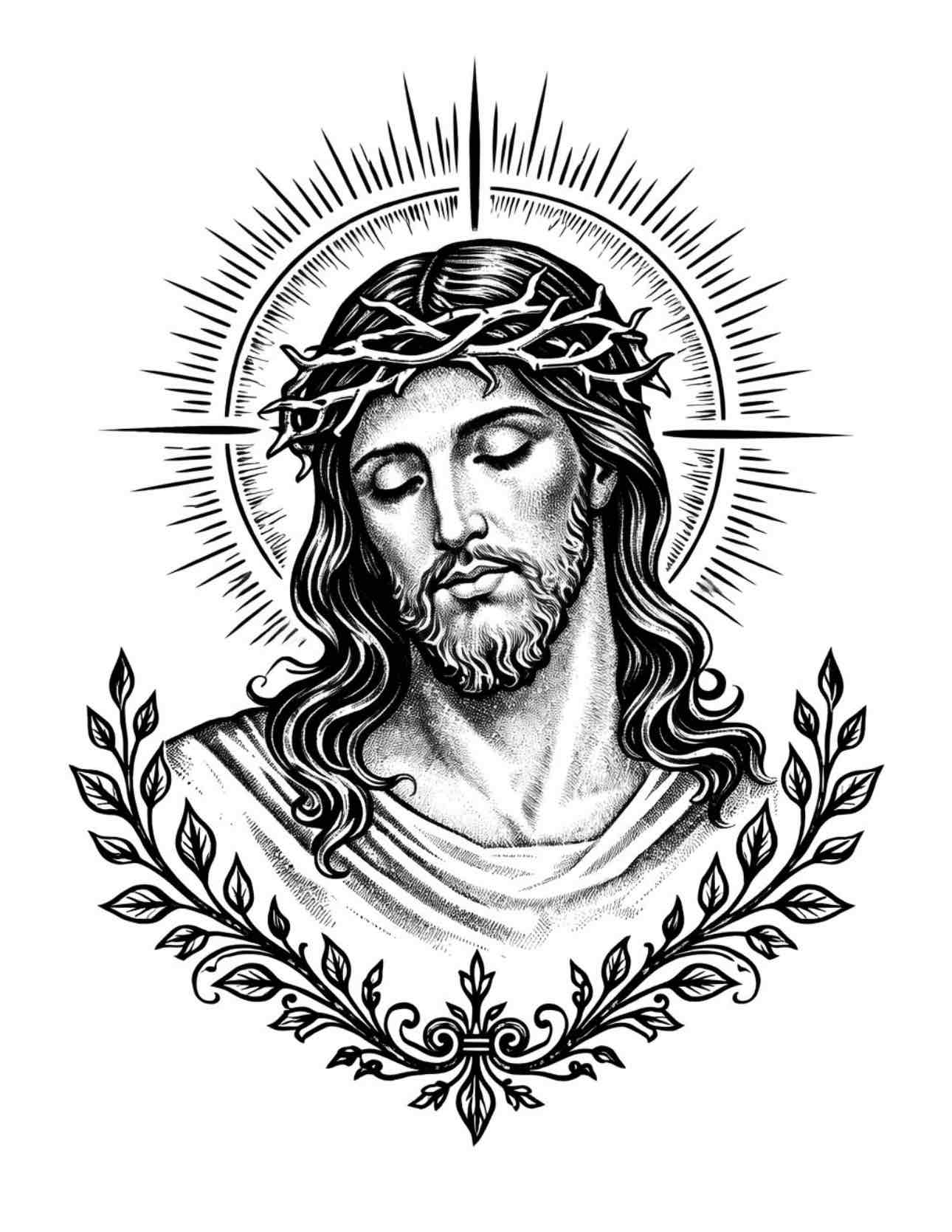 Jesus Christ Illustration free 3D printable STL