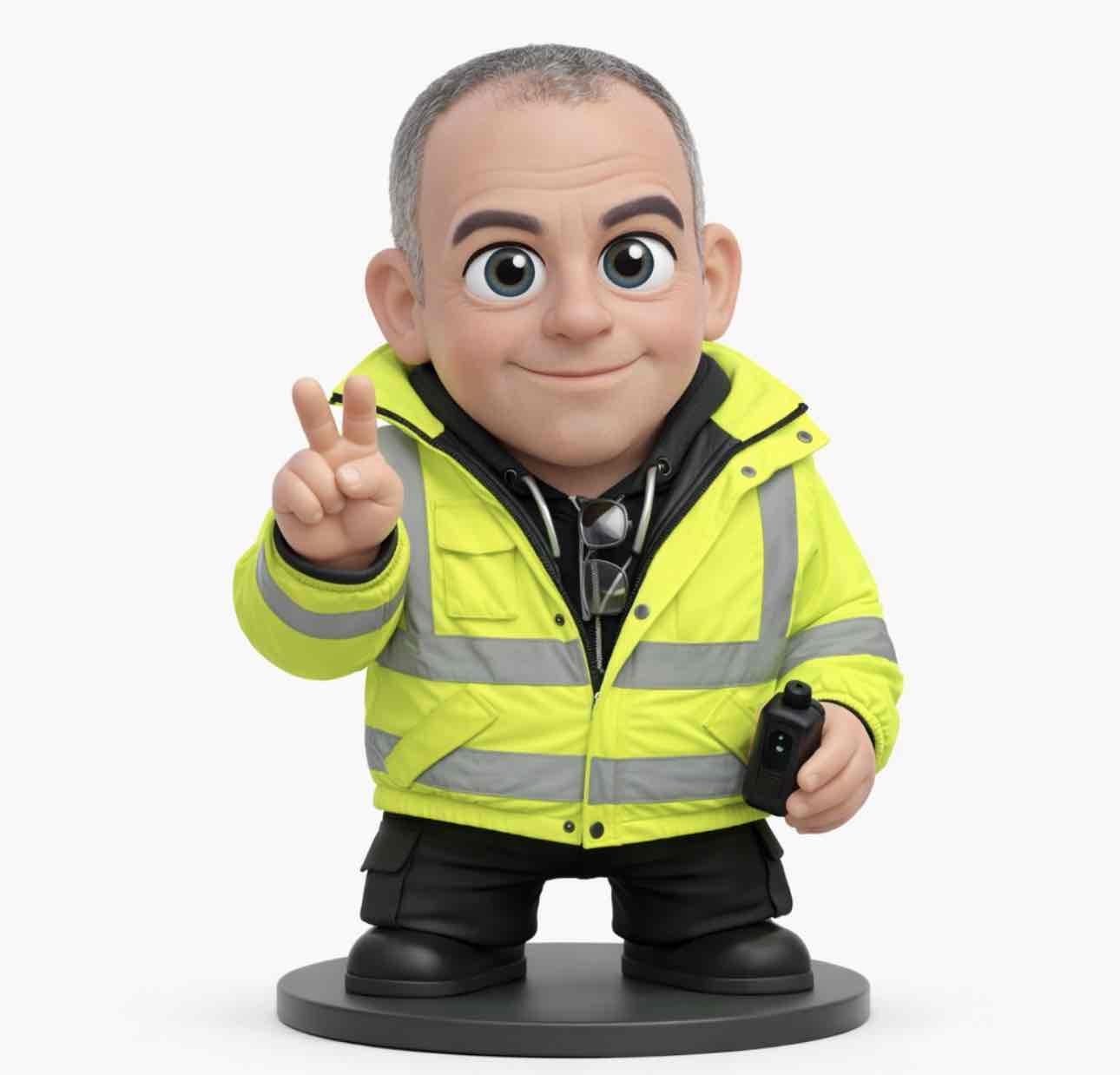 Cartoon Security Guard Figure free 3D printable STL