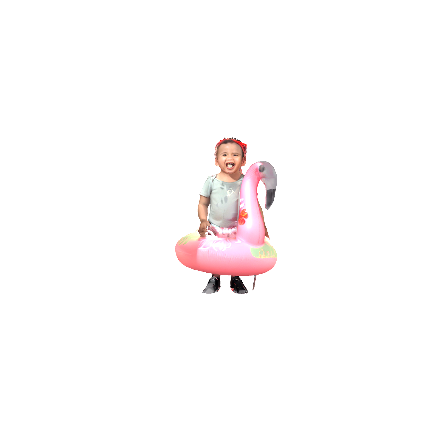 Girl with Flamingo Float free 3D printable STL