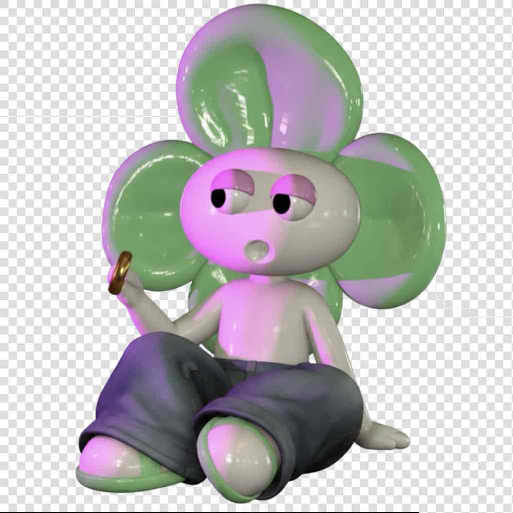 Flower Character Sitting free 3D printable STL