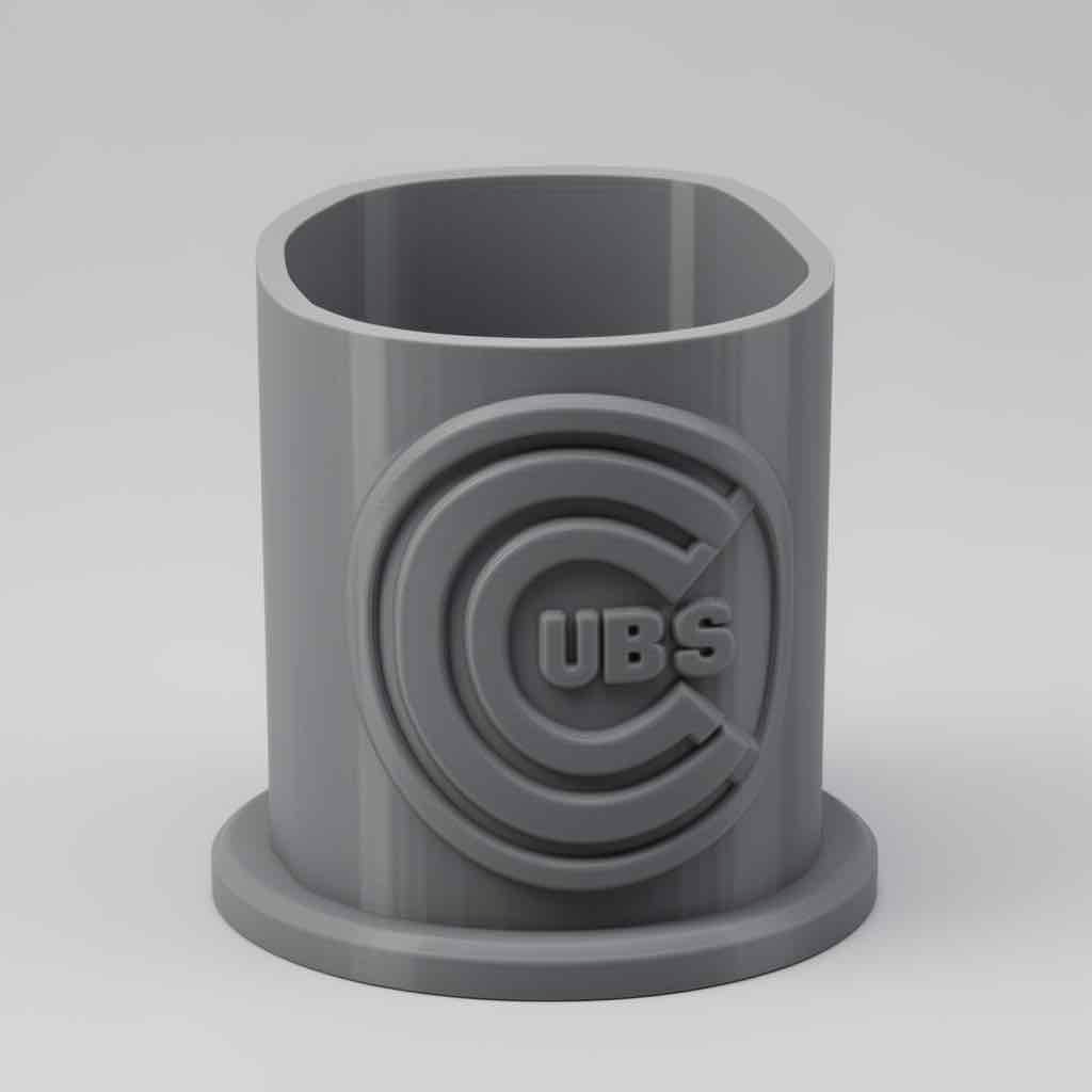 Chicago Cubs Pencil Holder free 3D printable STL