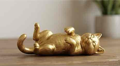 Golden Cat Figurine free 3D printable STL