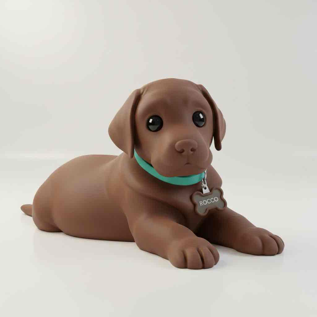 Chocolate Labrador Puppy free 3D printable STL