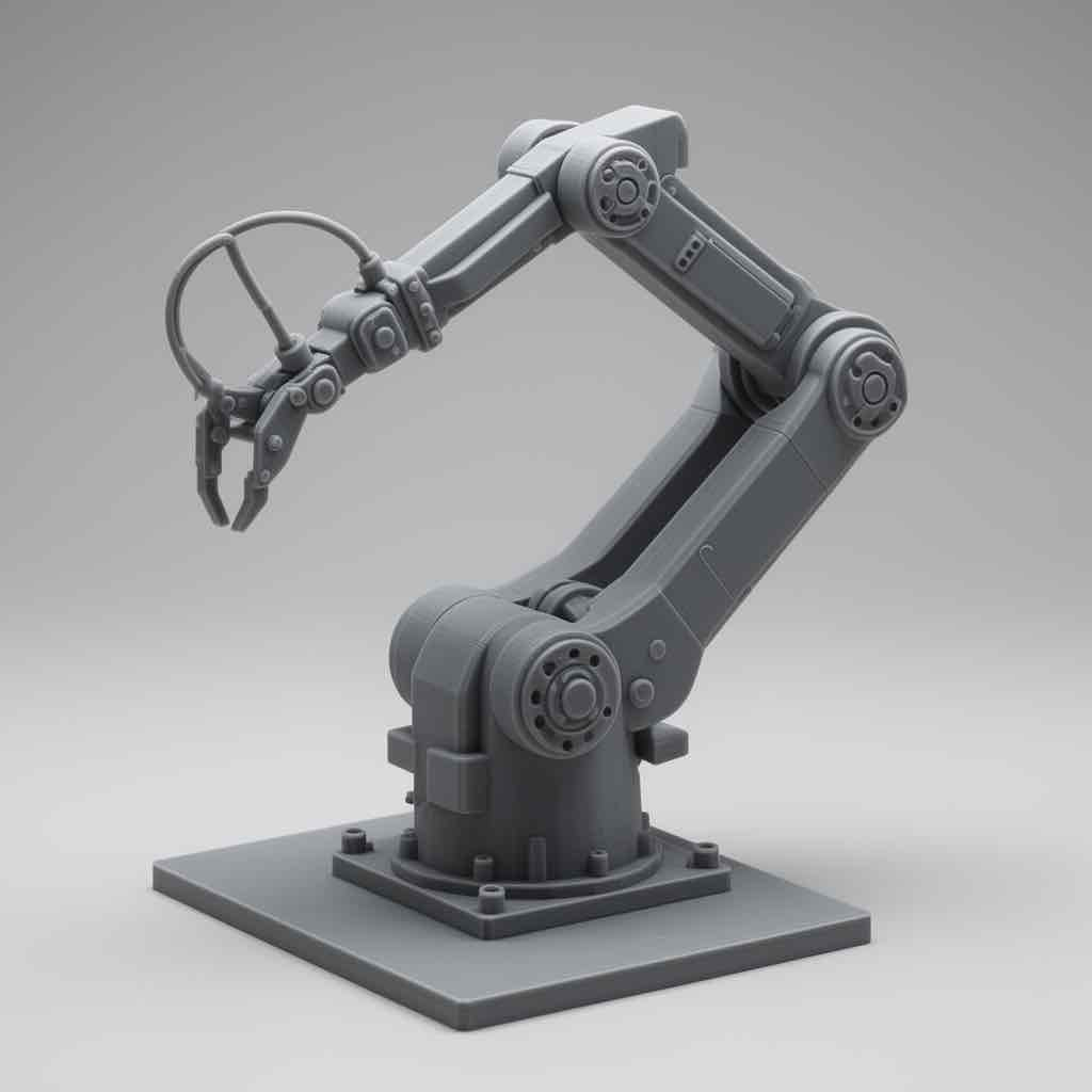 Industrial Robotic Arm free 3D printable STL