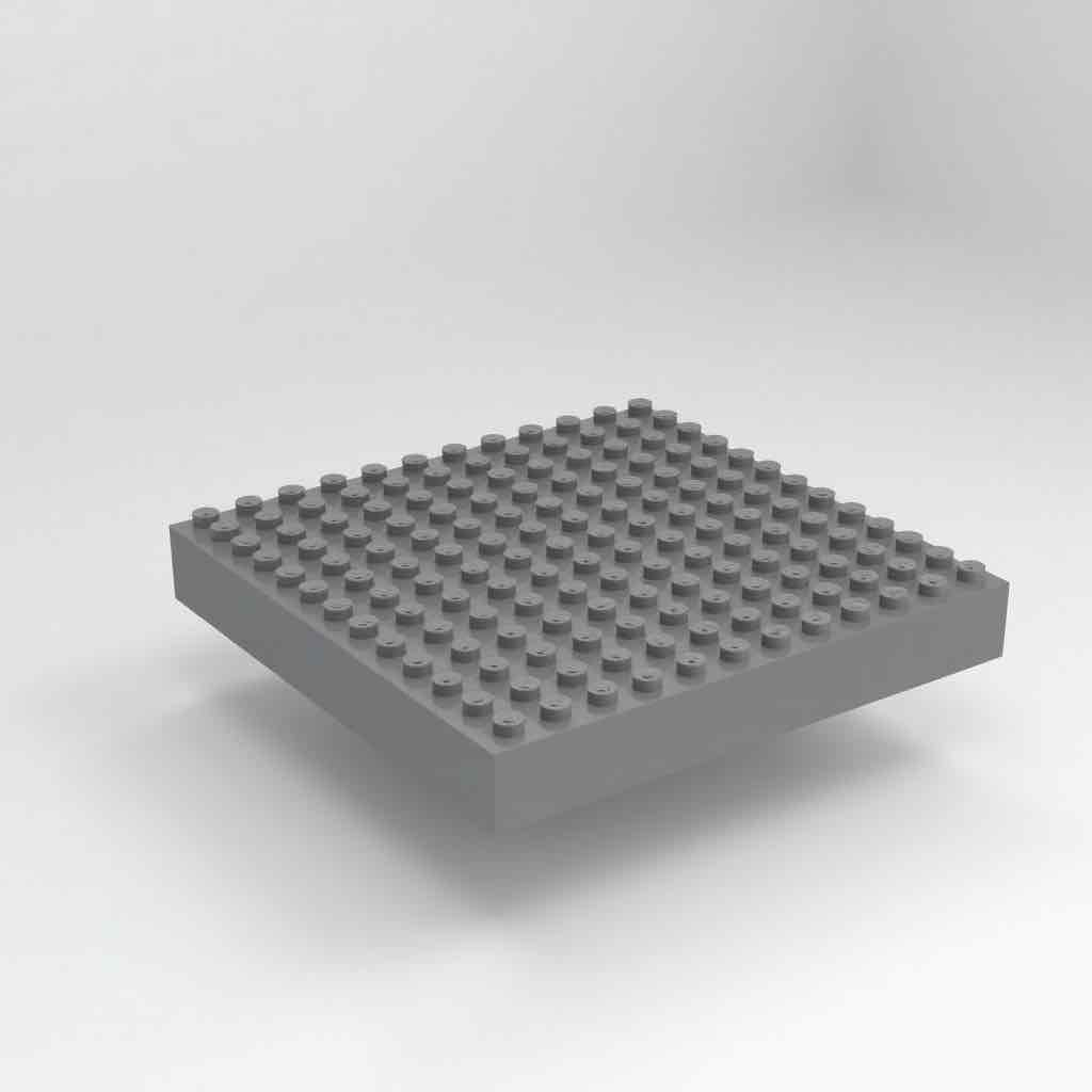 Gray Lego Baseplate free 3D printable STL