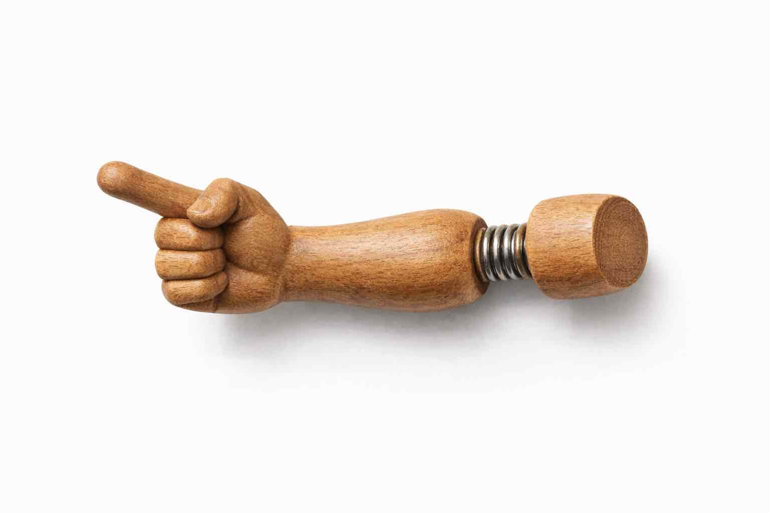 Pointing Wooden Hand free 3D printable STL