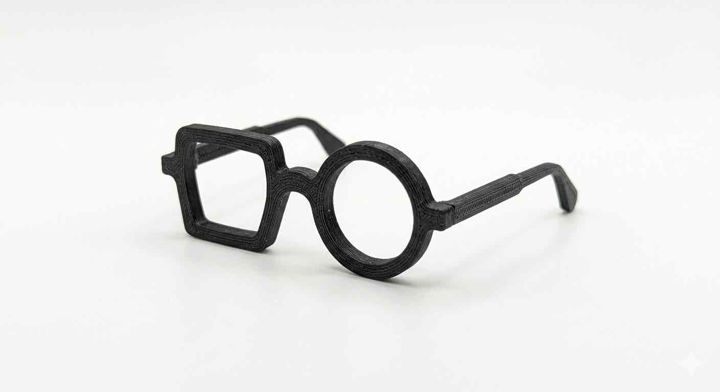 Black 3D Printed Glasses free 3D printable STL