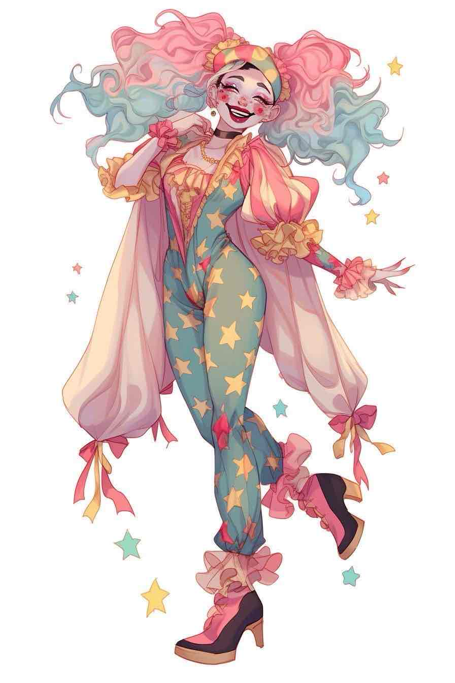 Cheerful Clown Girl free 3D printable STL