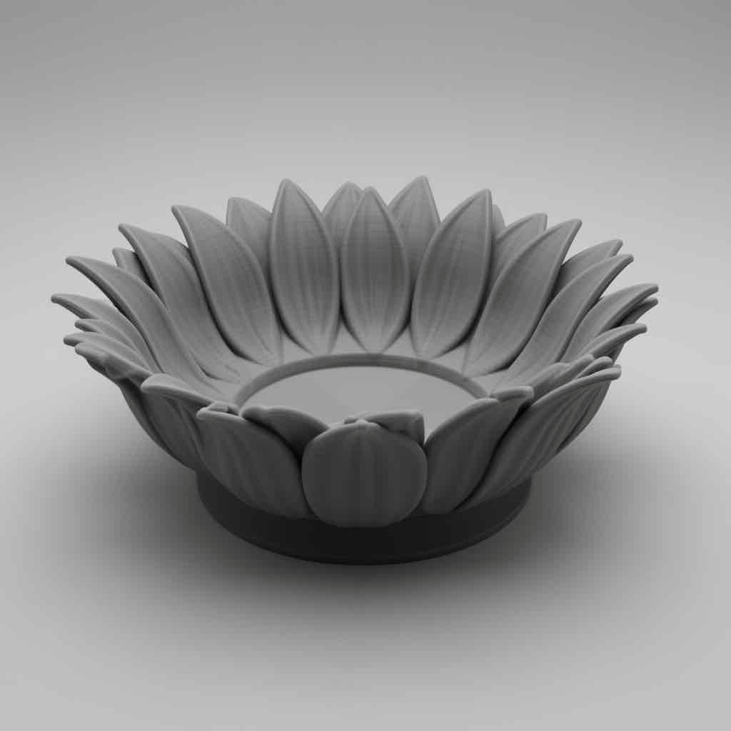Lotus Flower Bowl free 3D printable STL