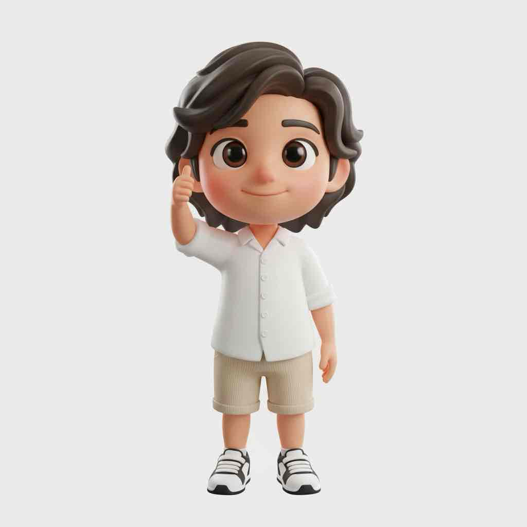 Cheerful Cartoon Boy free 3D printable STL