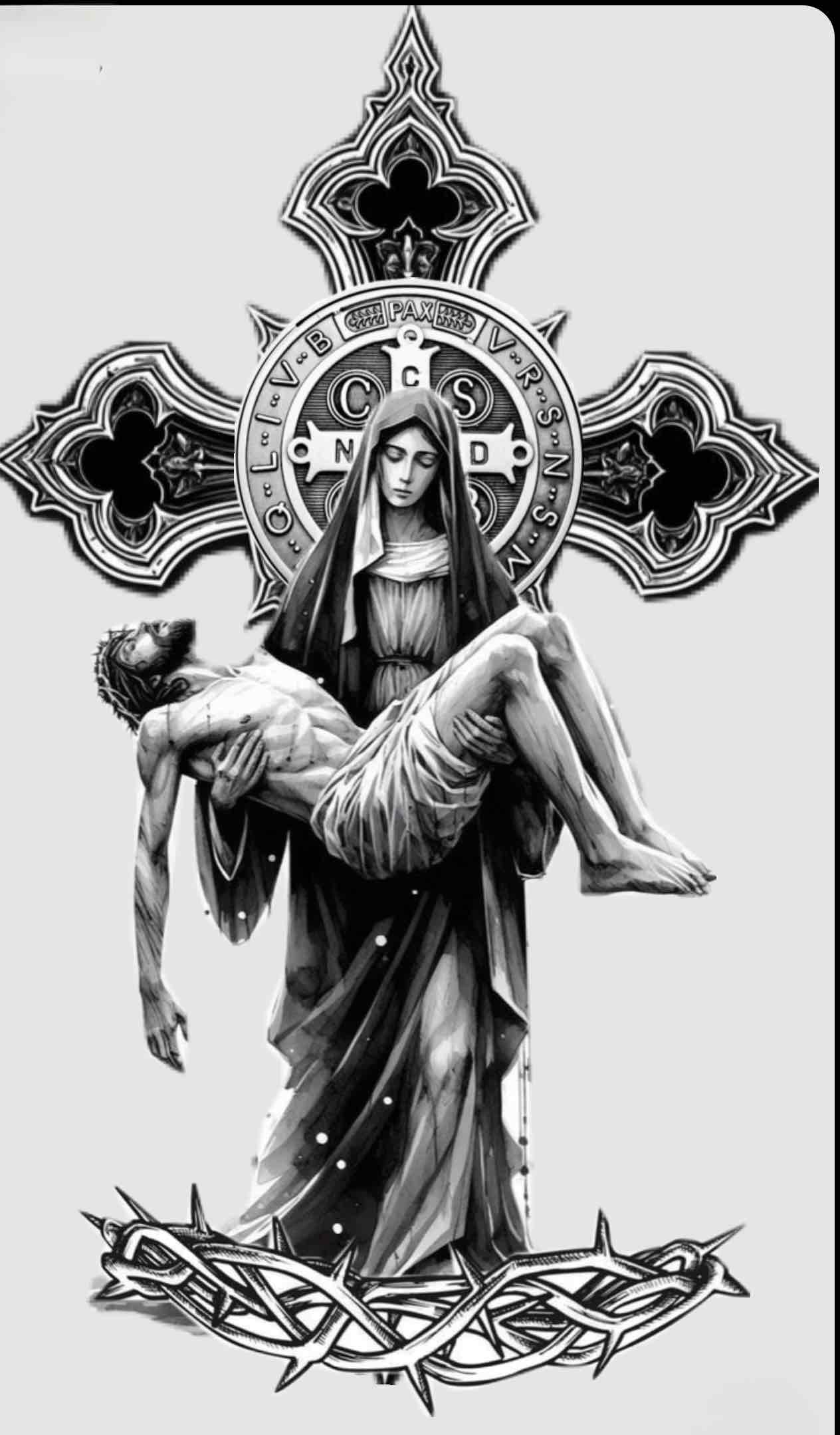 Virgin Mary Carrying Jesus free 3D printable STL
