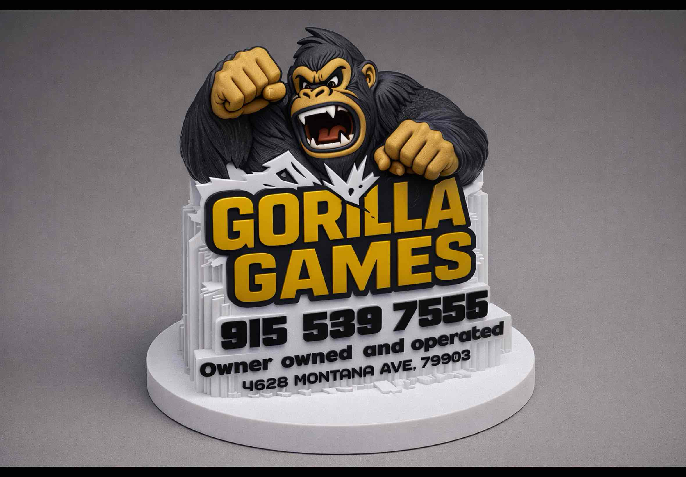Gorilla Games Display free 3D printable STL