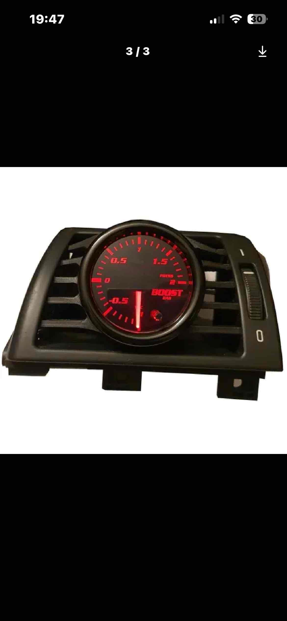 Automotive Boost Gauge free 3D printable STL