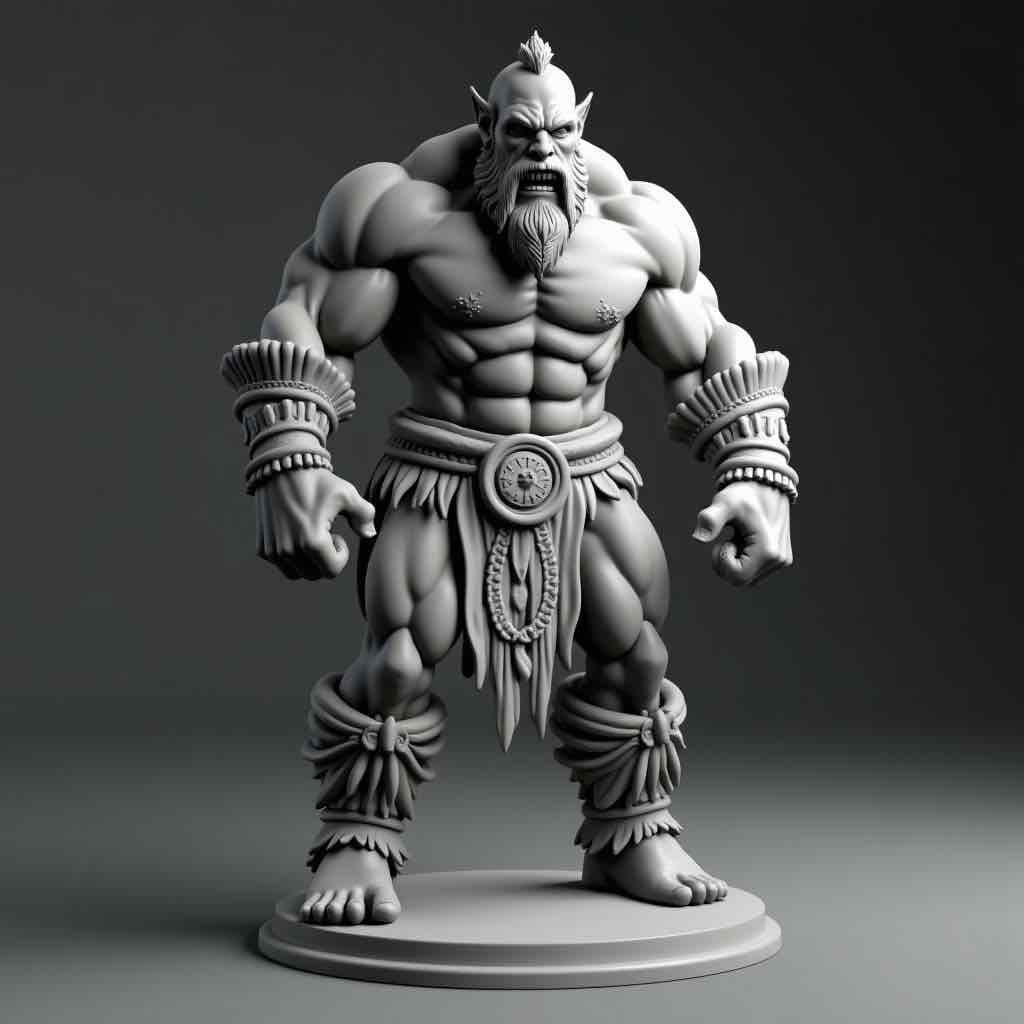 Orc Warrior free 3D printable STL