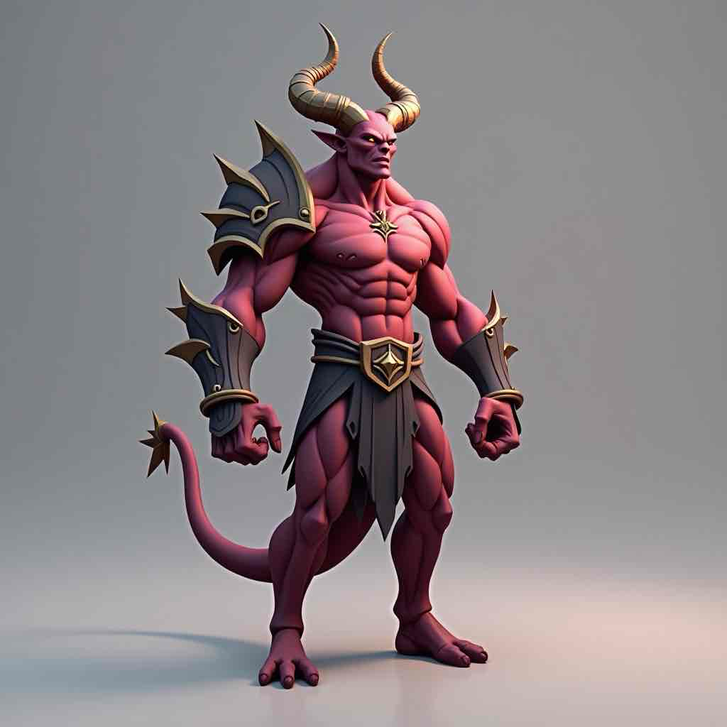 Demon Character free 3D printable STL