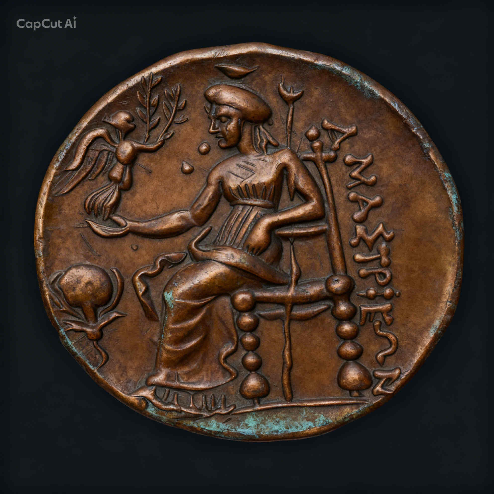 Ancient Greek Coin Medallion free 3D printable STL