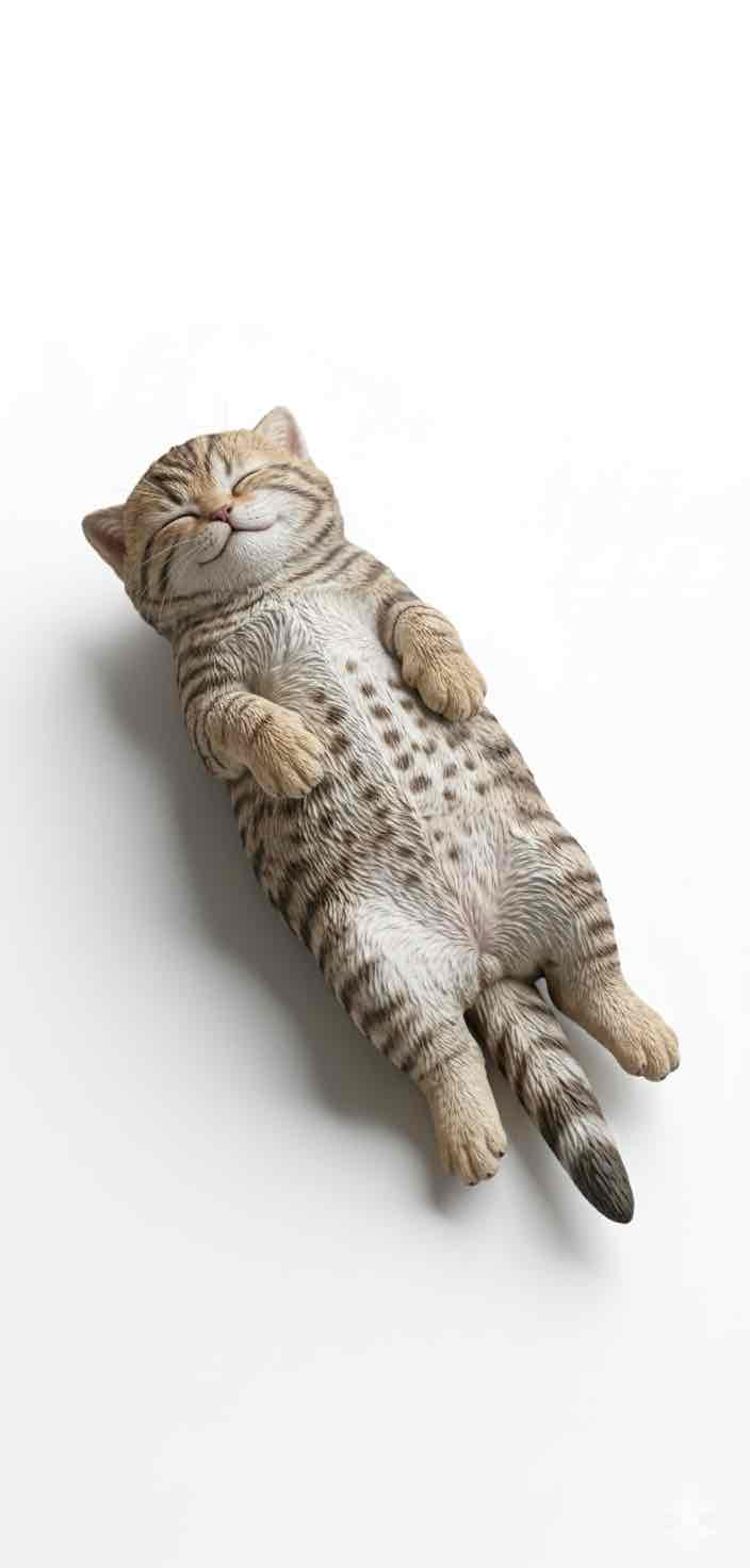 Sleeping Cat Figurine free 3D printable STL