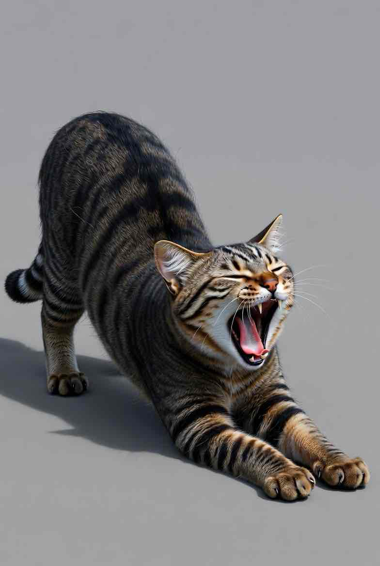 Stretching Cat free 3D printable STL