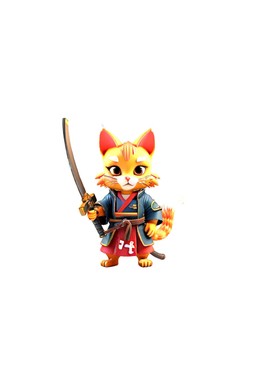 Samurai Cat free 3D printable STL