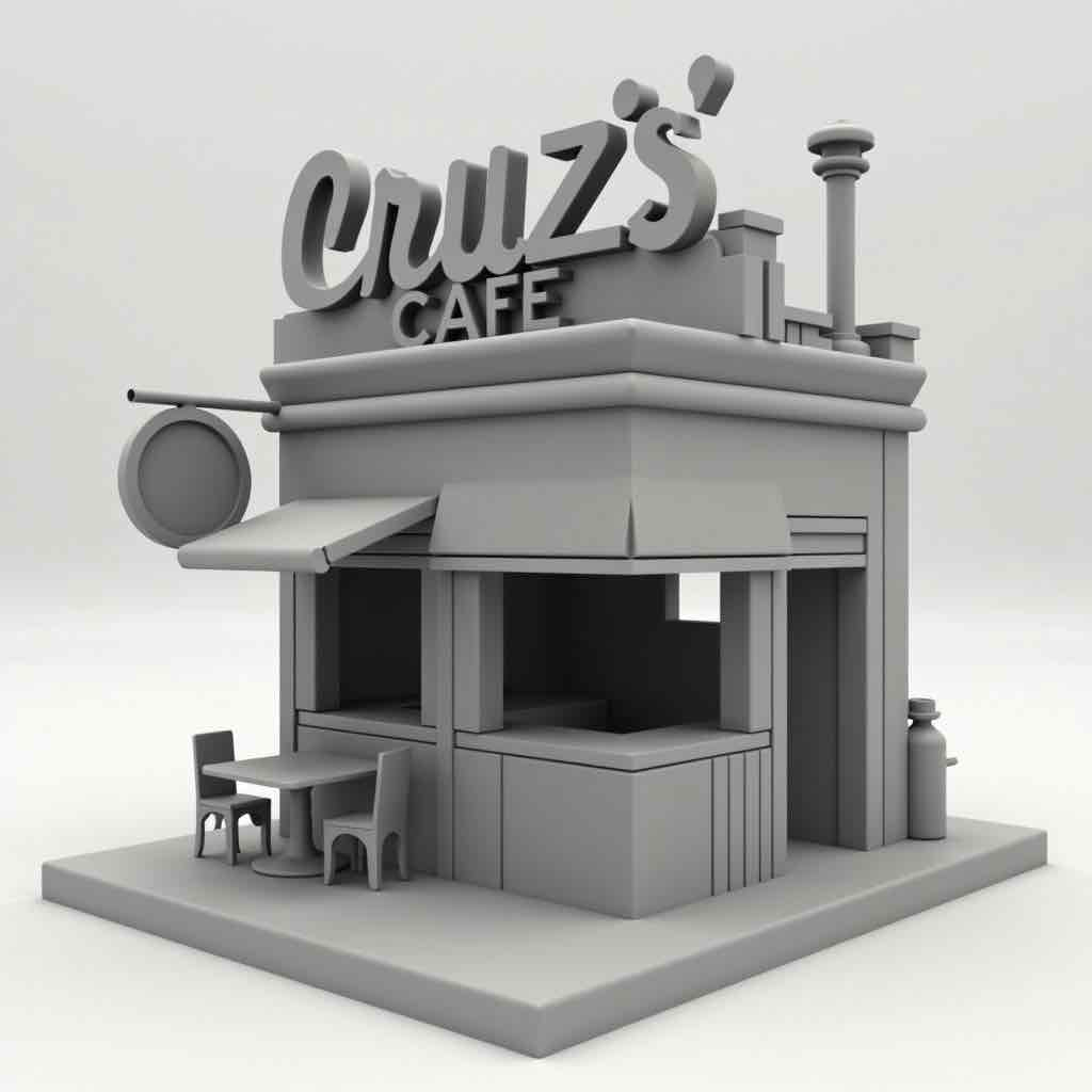 Cruz's Cafe free 3D printable STL