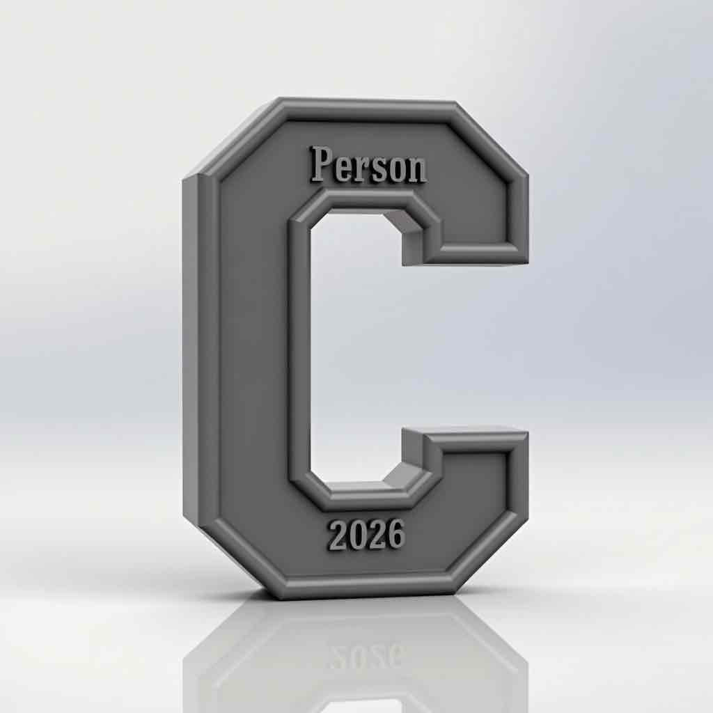 Custom Letter C free 3D printable STL
