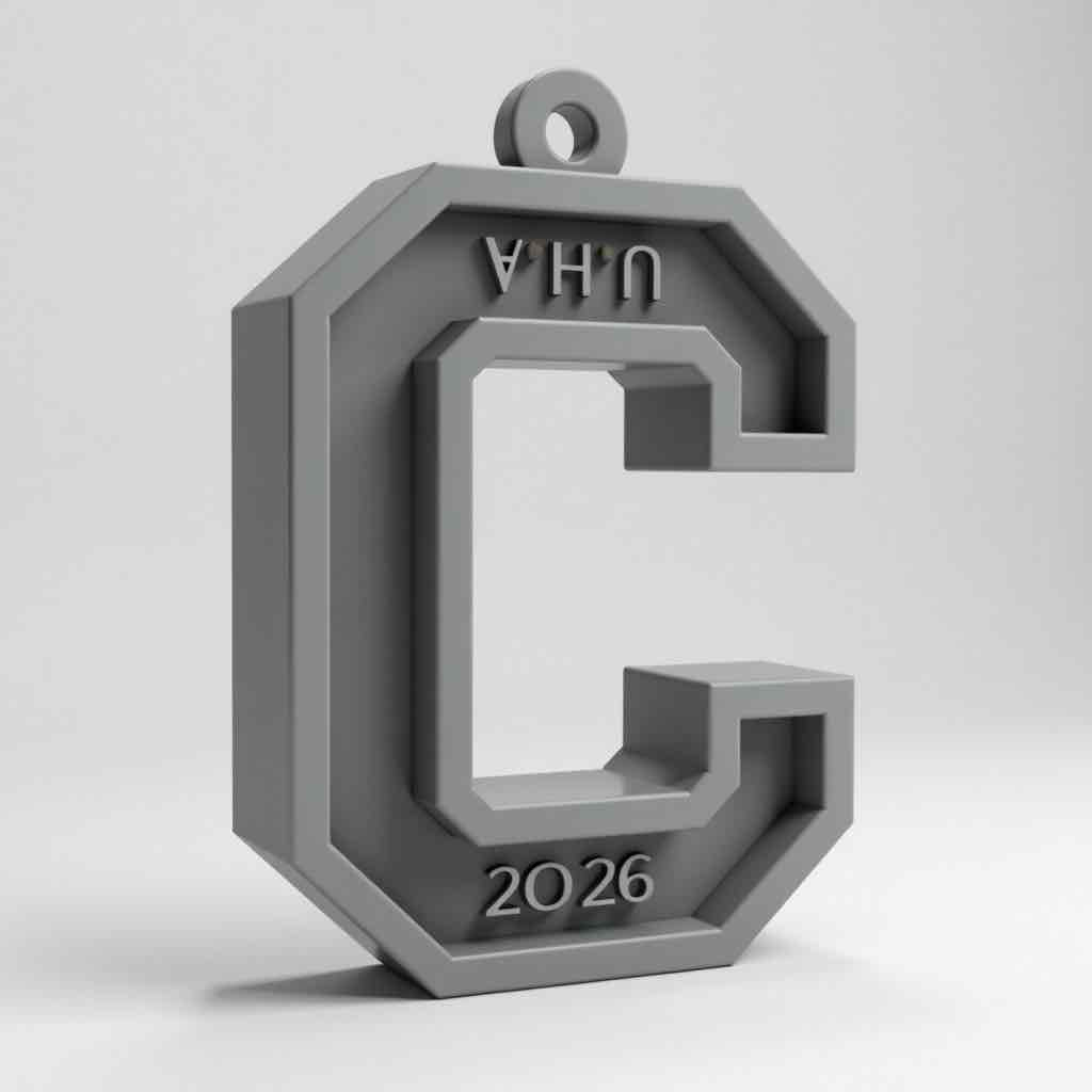 3D Printed Letter C free 3D printable STL
