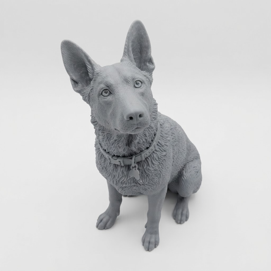 German Shepherd Figurine free 3D printable STL