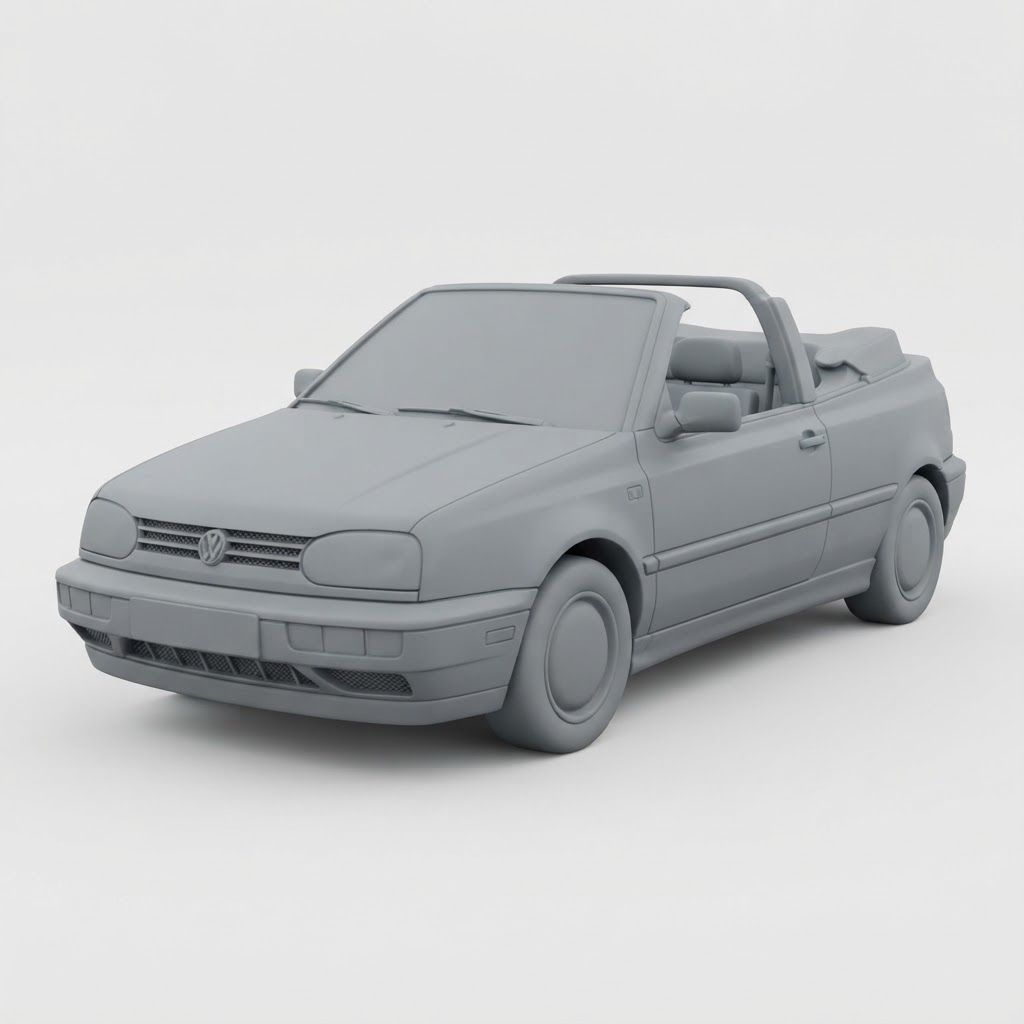 Volkswagen Golf Cabriolet Model free 3D printable STL