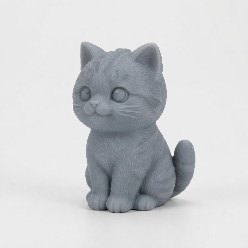 Tabby Cat Figurine free 3D printable STL
