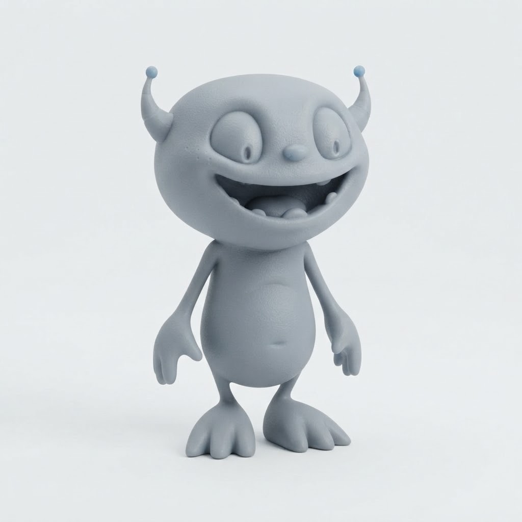 Cute Monster Figurine free 3D printable STL