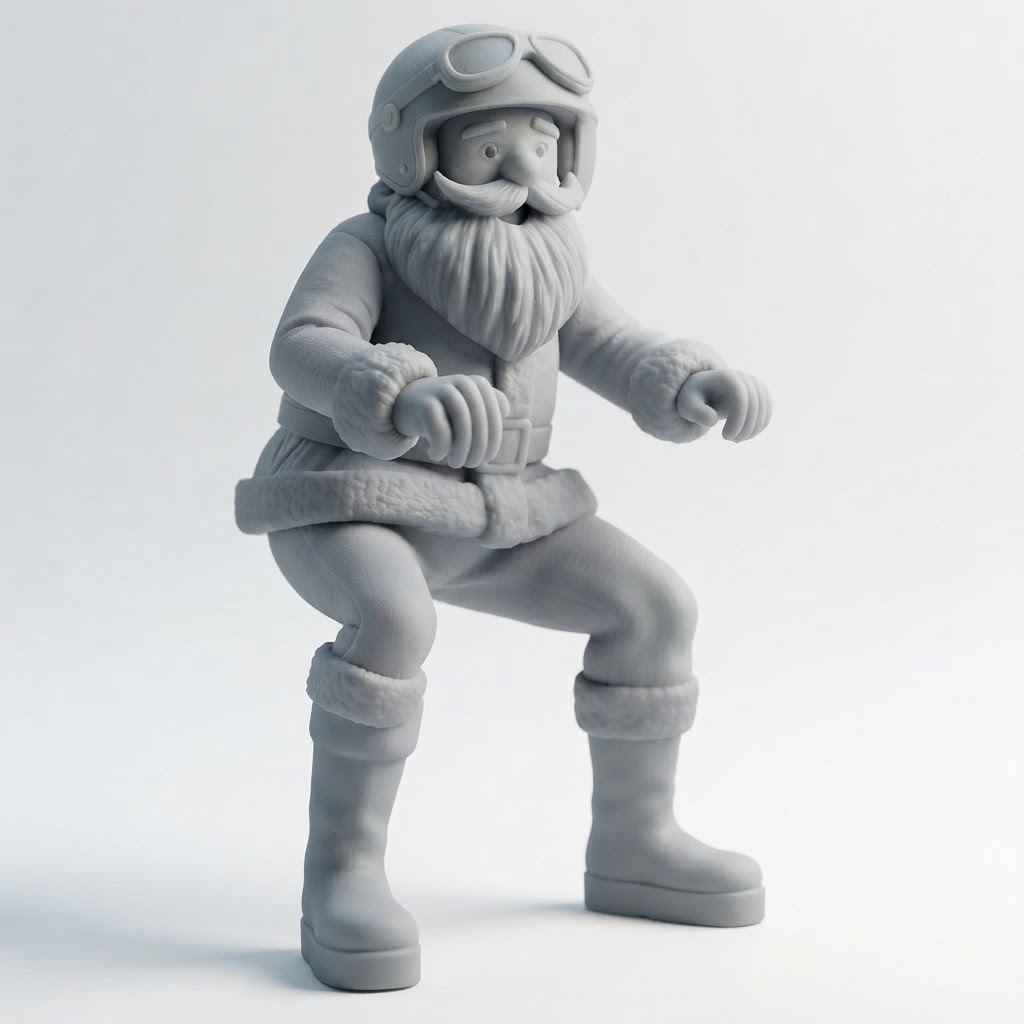 Santa Sitting Figurine free 3D printable STL