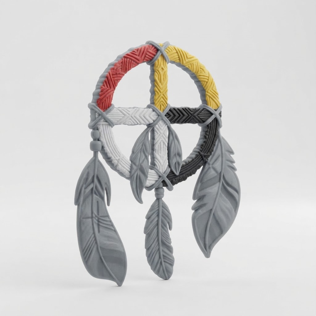 Native American Dreamcatcher Figurine free 3D printable STL