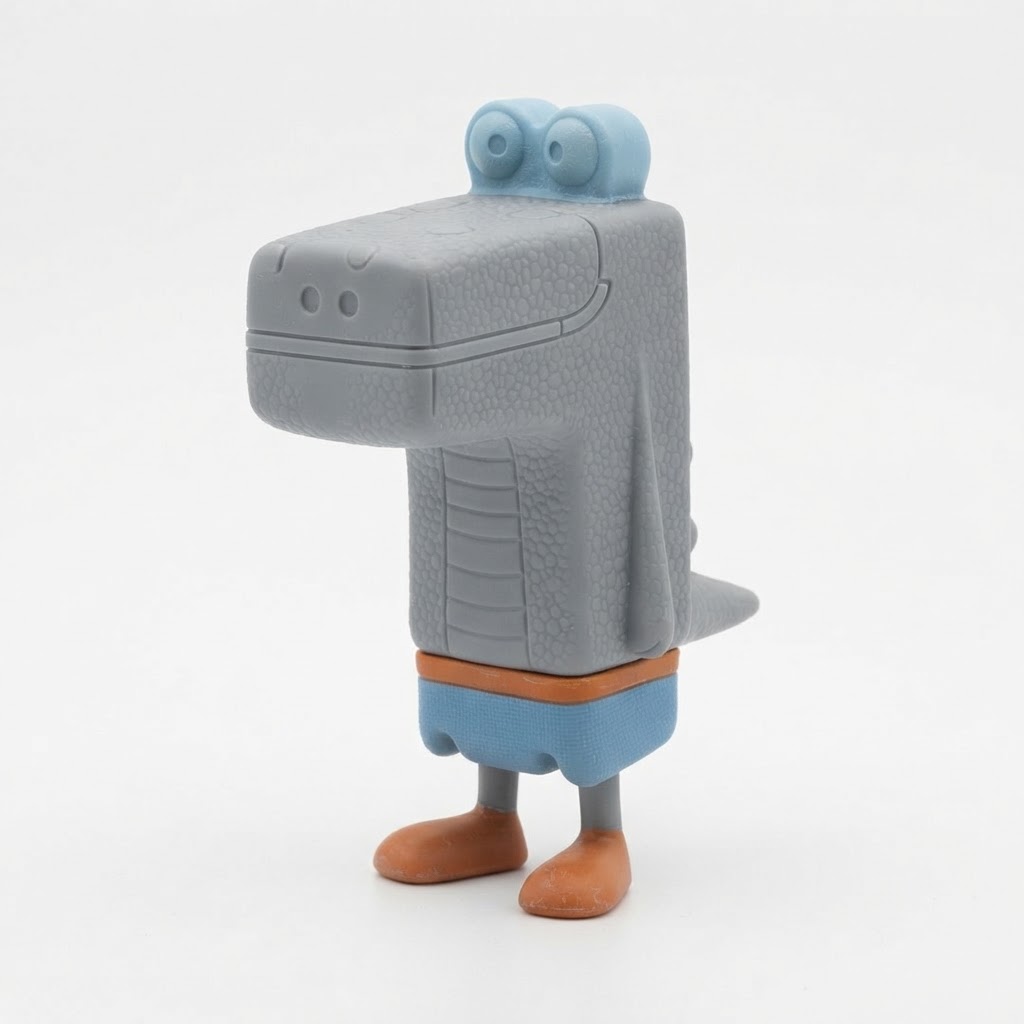 Cartoon Alligator Figurine free 3D printable STL