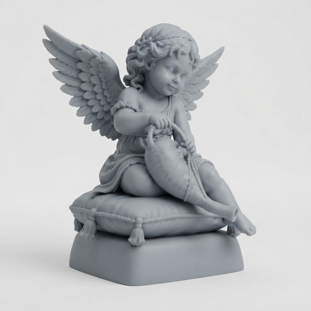 Cherub Angel Figurine free 3D printable STL