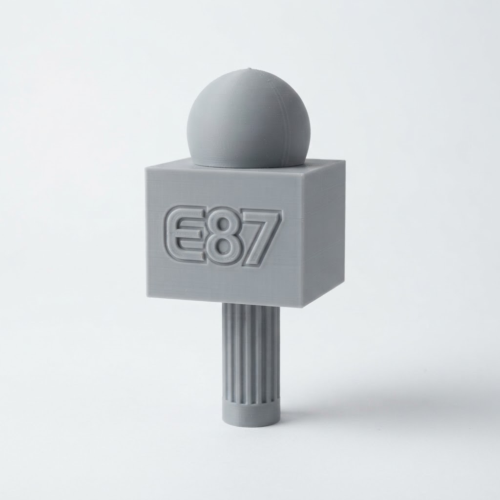 E87 Logo Microphone Model free 3D printable STL