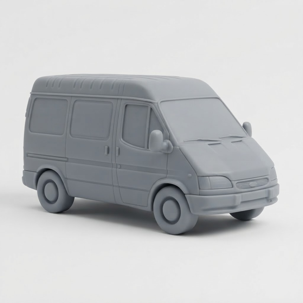 Ford Transit Van Model free 3D printable STL