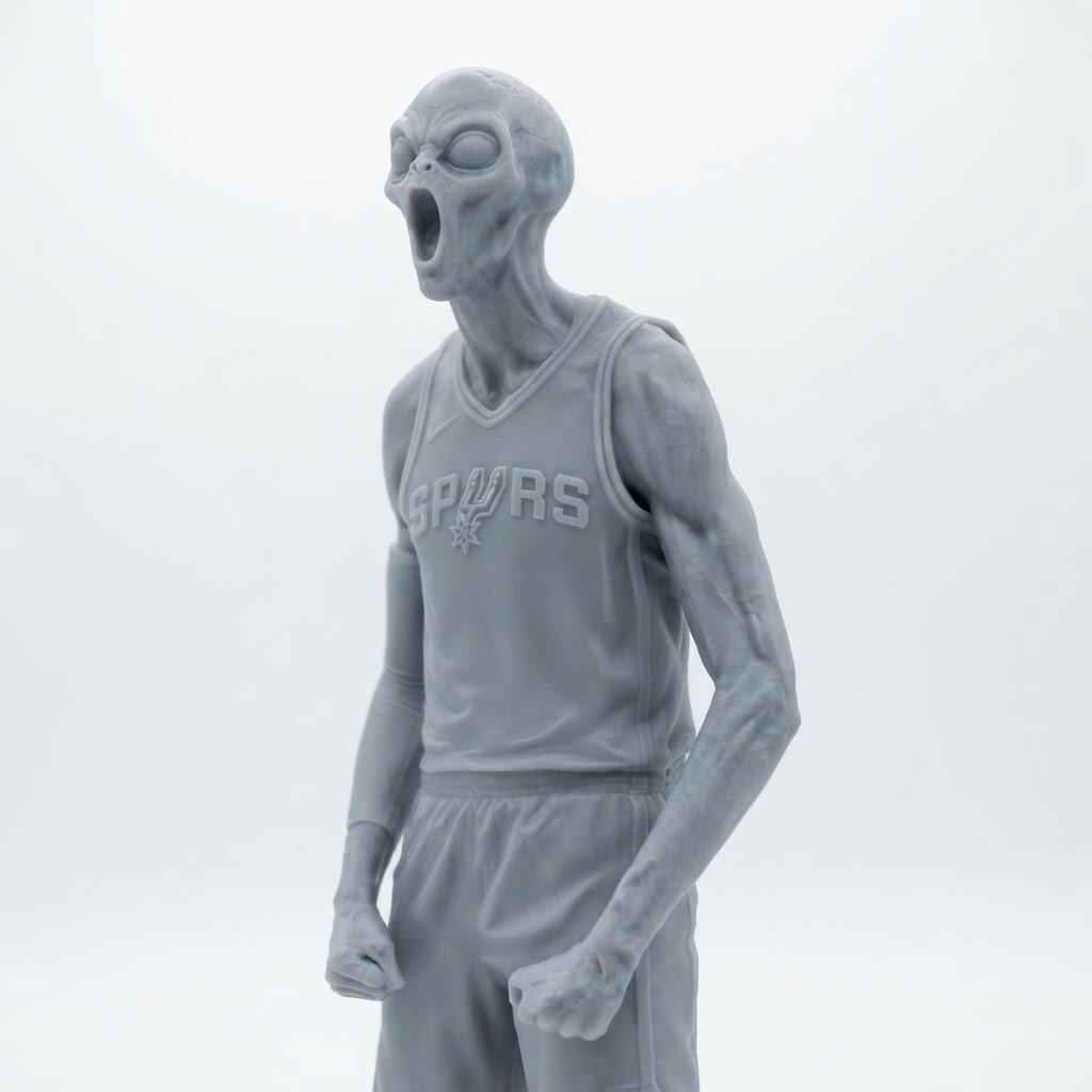 Alien Spurs Basketball Figurine free 3D printable STL