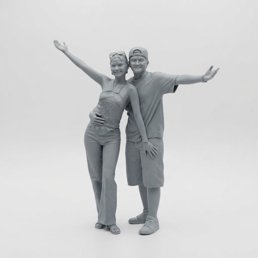 Couple Embrace Figurine free 3D printable STL