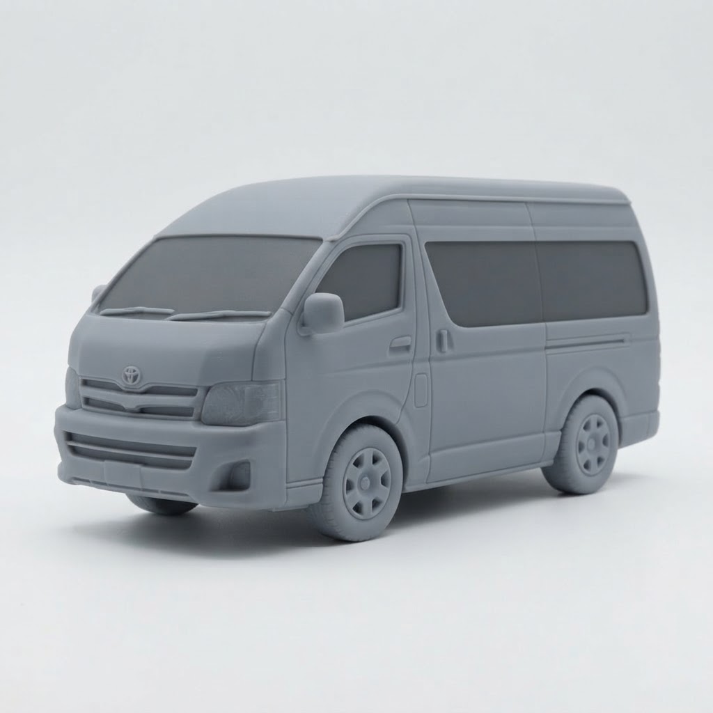 Toyota Hiace Model Car free 3D printable STL
