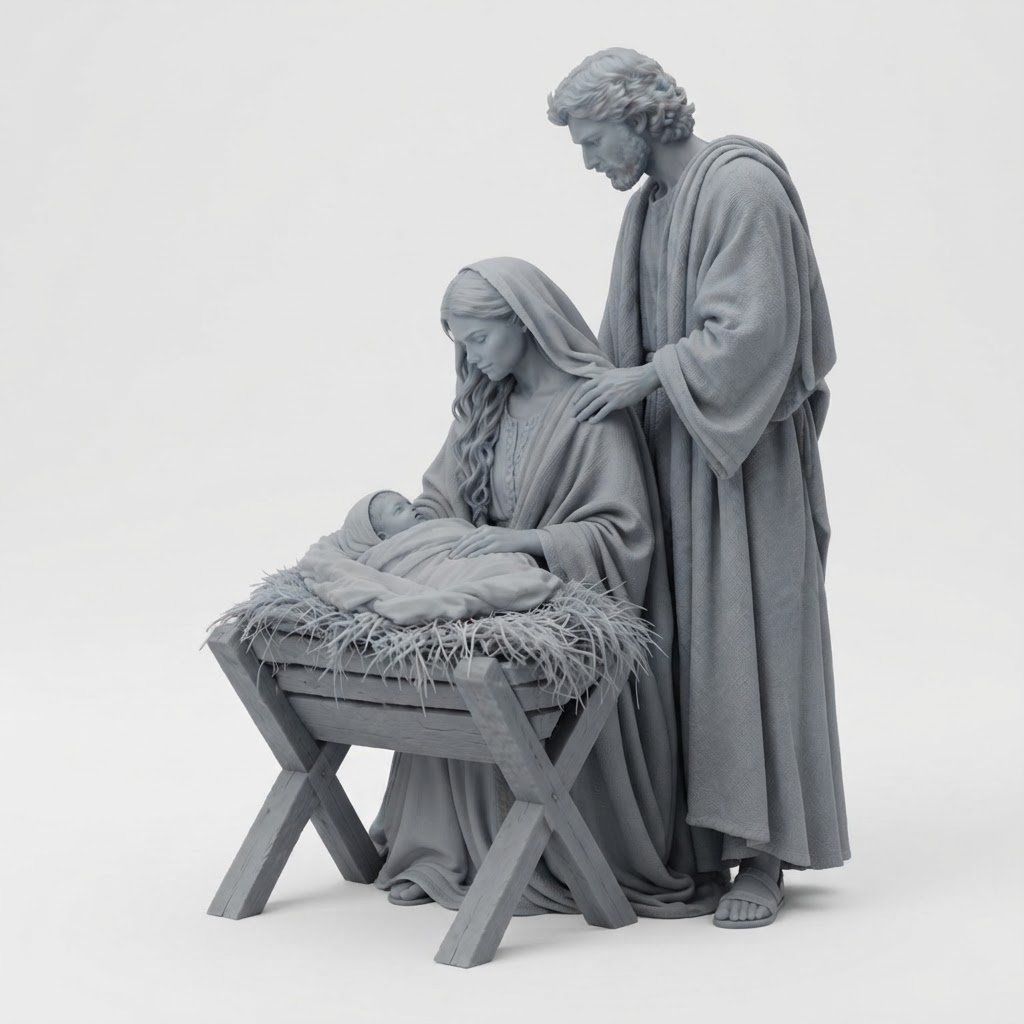 Nativity Scene Figurine free 3D printable STL