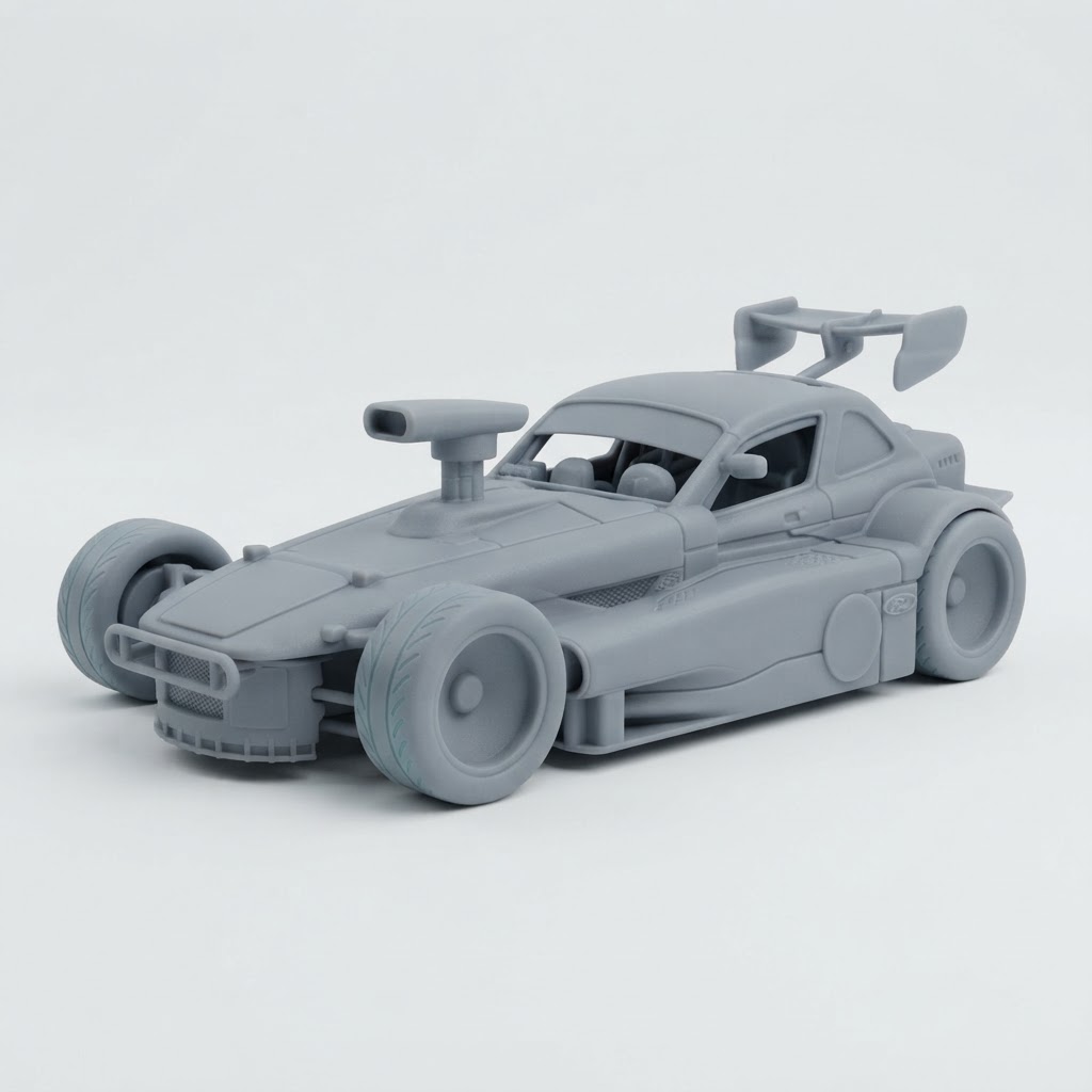 Formula Car Model Figurine free 3D printable STL