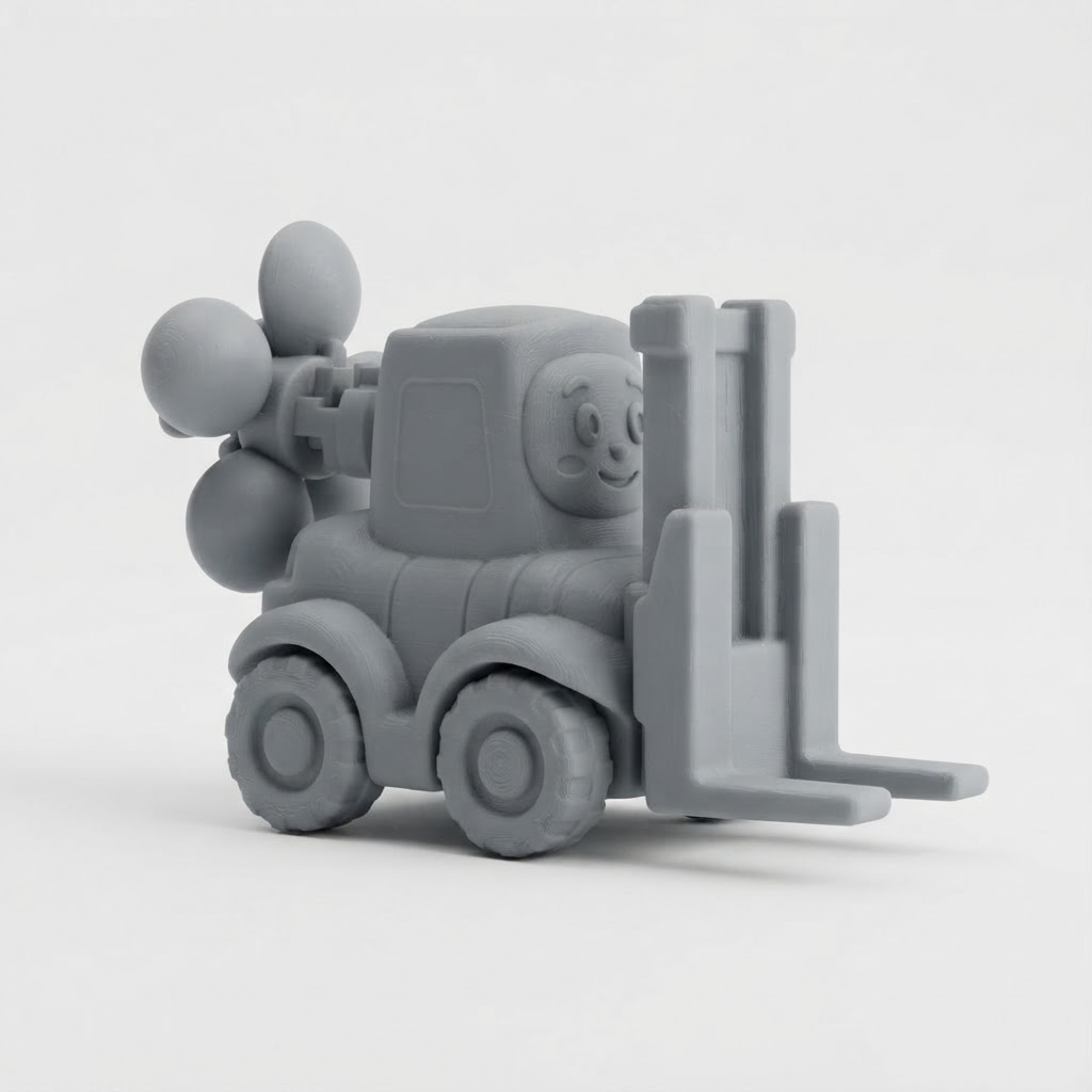 Forklift Cartoon Figurine free 3D printable STL