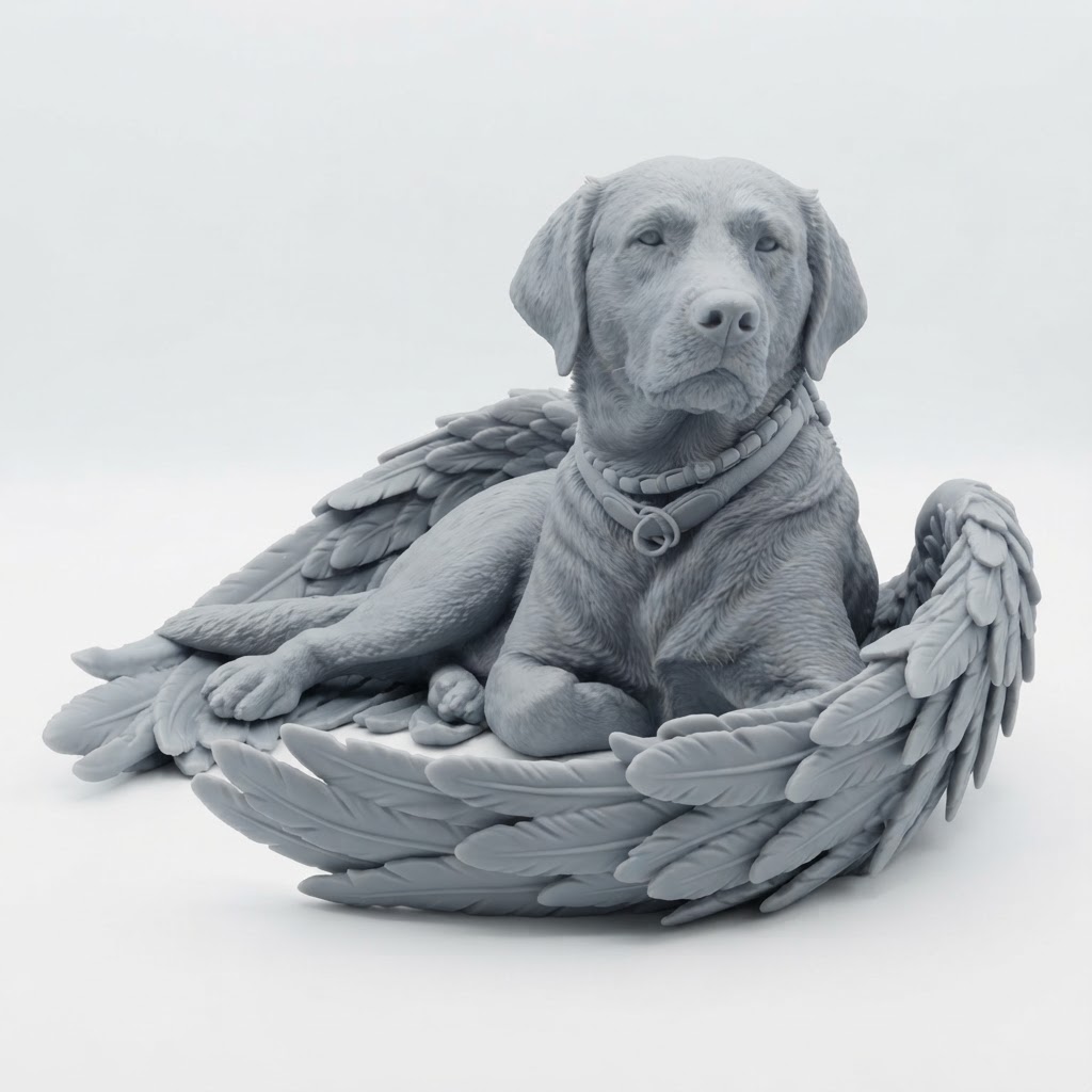 Labrador Angel Figurine free 3D printable STL